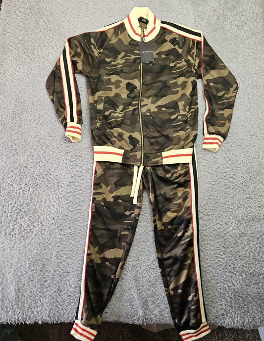 Traje De Chándal Estilo G EE. UU. Camuflaje 2 Piezas Pantalones Y Chaqueta Medianos Para Hombre Nuevo Con Etiquetas